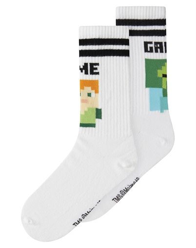 Name it - NKMJakobsen Minecraft 2 Pack Tennisstrømper - Bright White